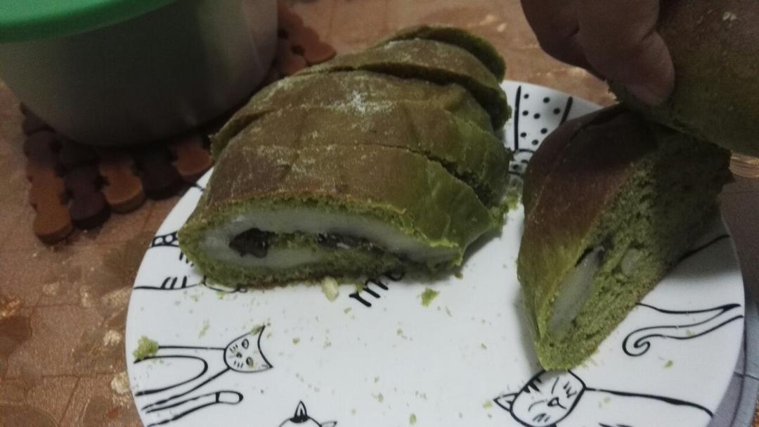 抹茶（可可）椰子油麻薯夹心面包