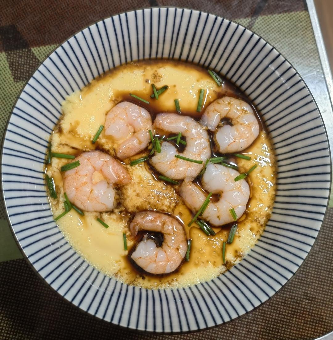 滑嫩的虾仁蛋羹