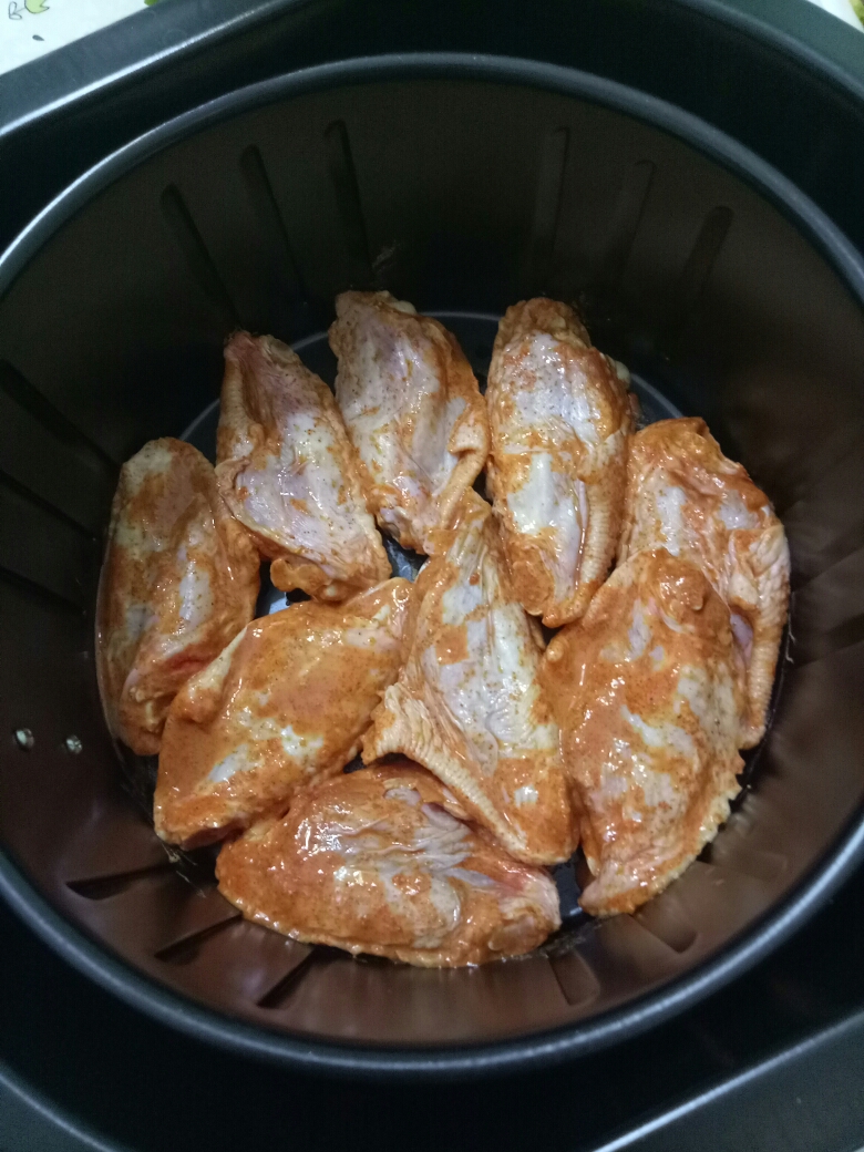 奥尔良炸鸡翅（超简单空气炸锅版）的做法 步骤9