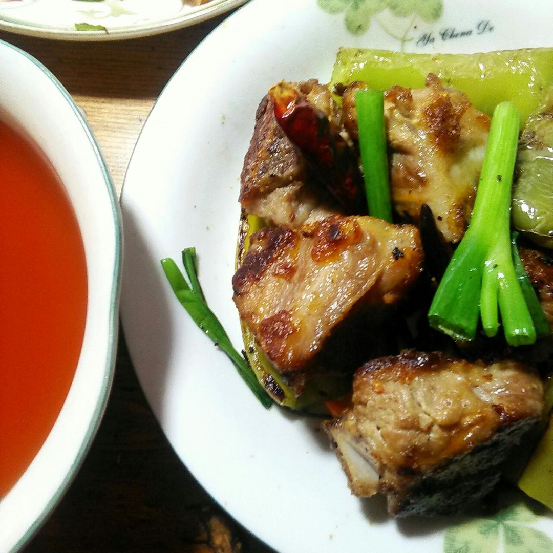 双椒煎排骨