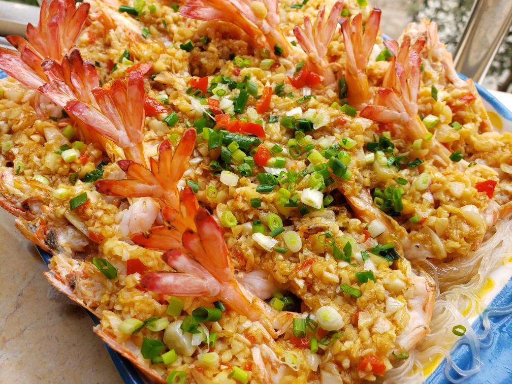 蒜蓉开片虾的做法