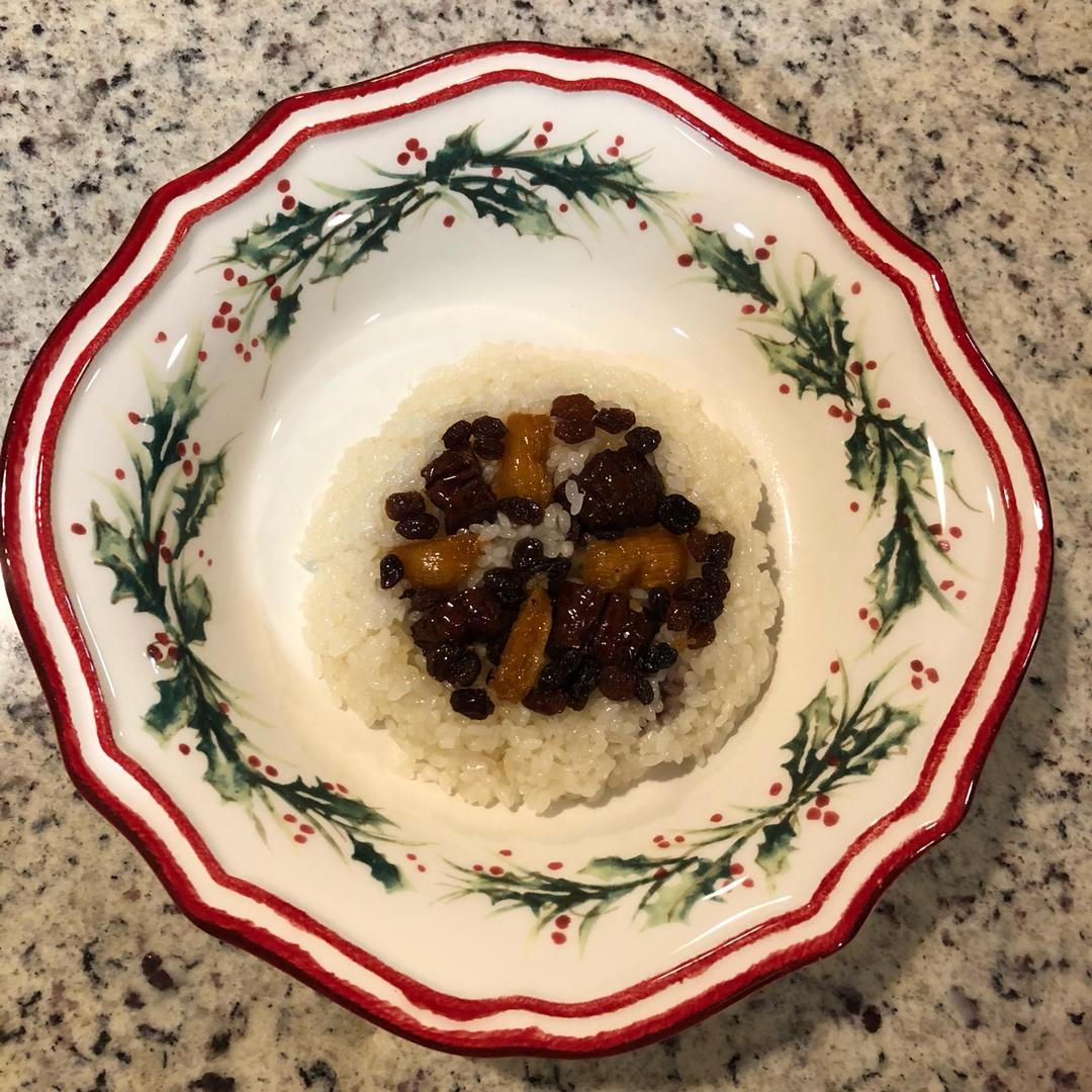 【猪油夹沙八宝饭】古法蒸糯米