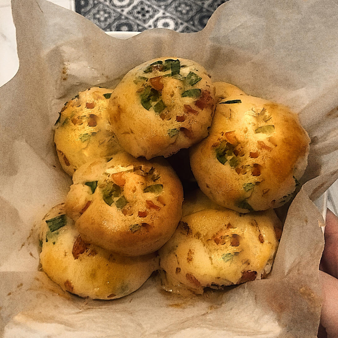 香葱火腿咸味司康Scone😋(少油酵母版，无泡打粉)