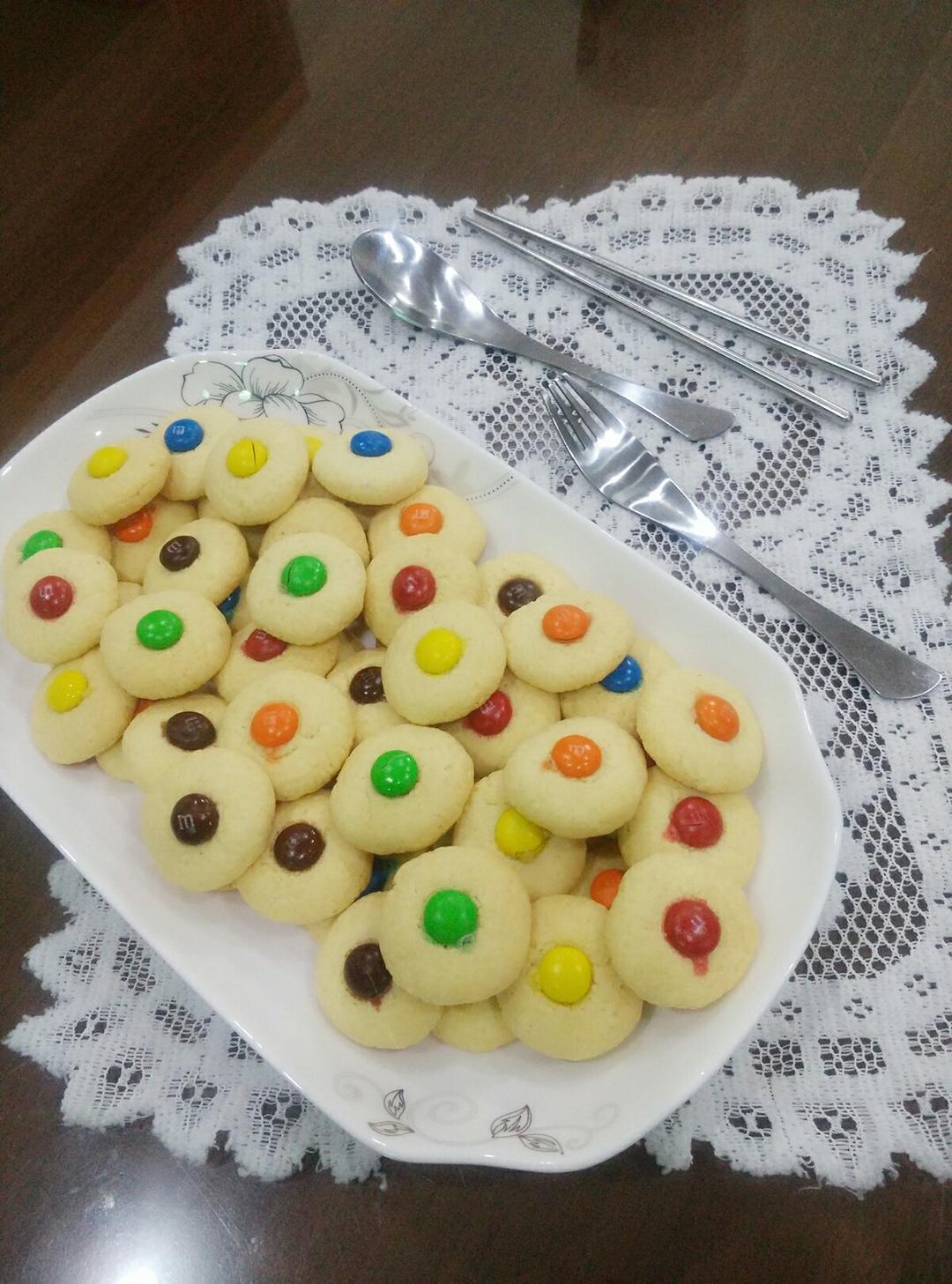 椰子味迷你MM豆曲奇小饼