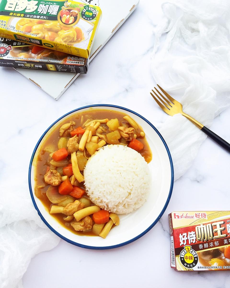 菌菇鸡腿咖喱饭