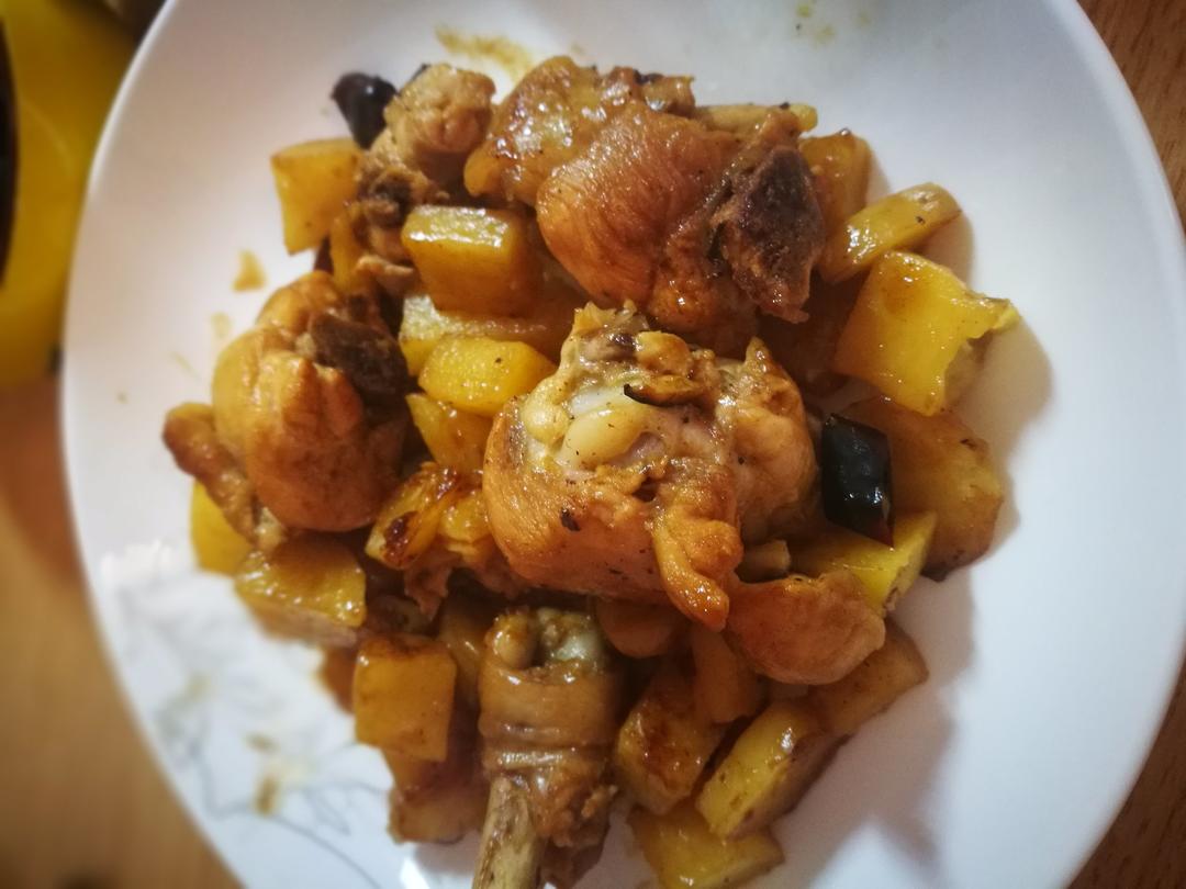 土豆焖鸡腿