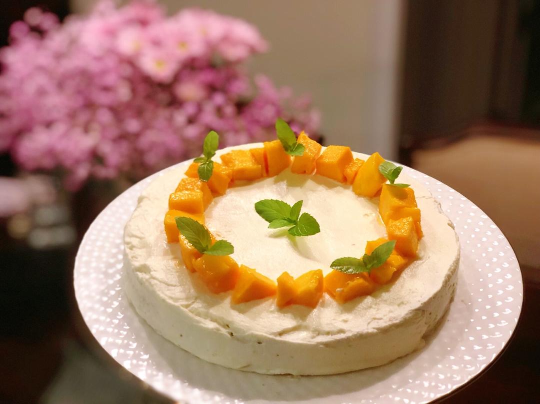 【超简单】有趣简单又好吃的流心戚风蛋糕 芒果流心蛋糕 生日蛋糕