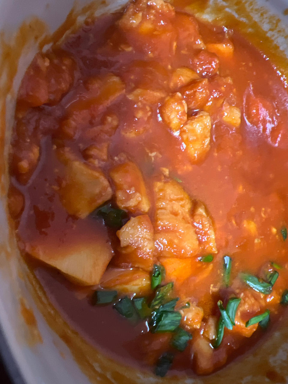 番茄鱼巴沙鱼（也可以用番茄龙利鱼），番茄酱汁超浓郁，营养又下饭！