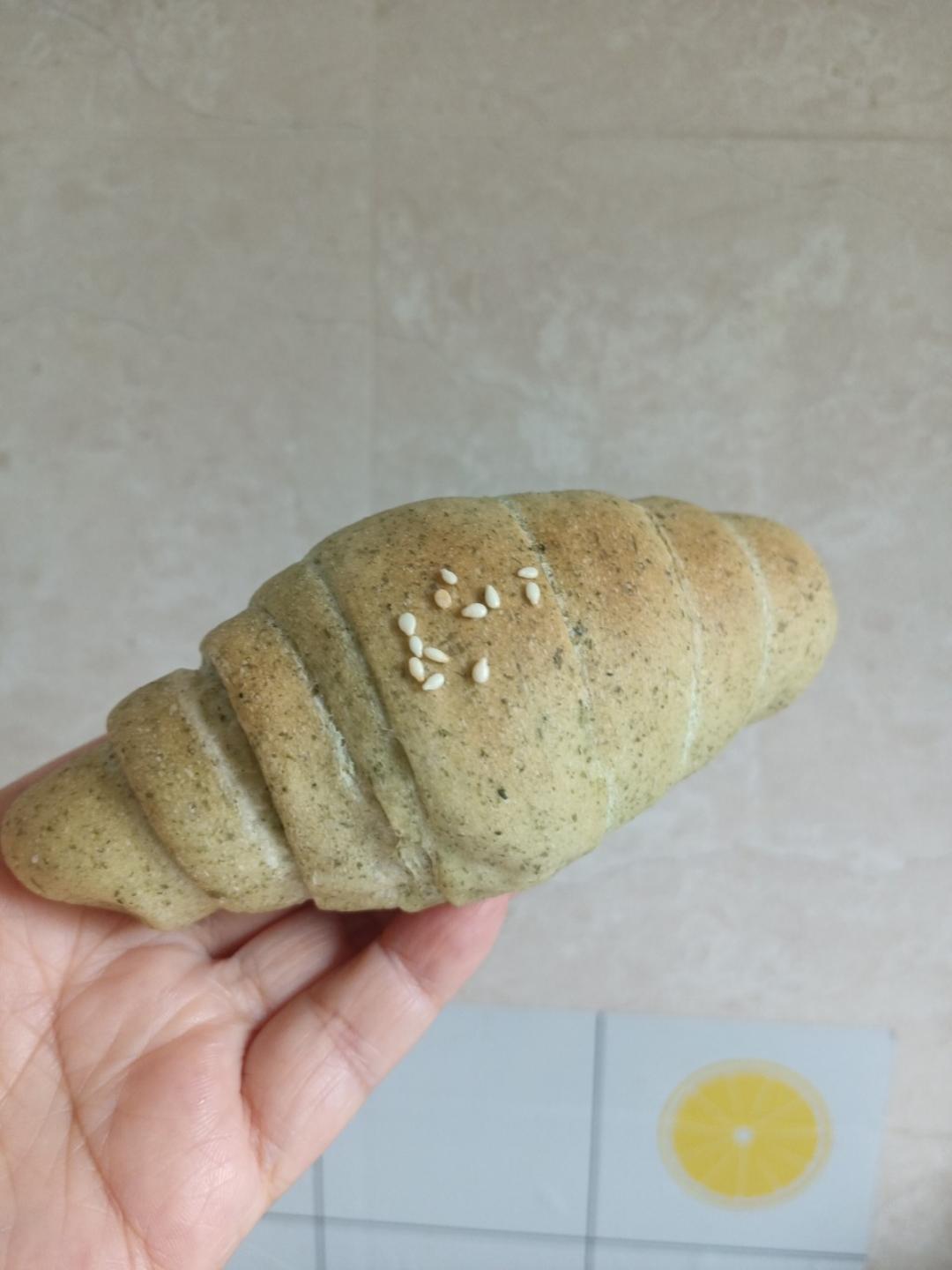 懒人福音！只需一次发酵的海苔盐面包！