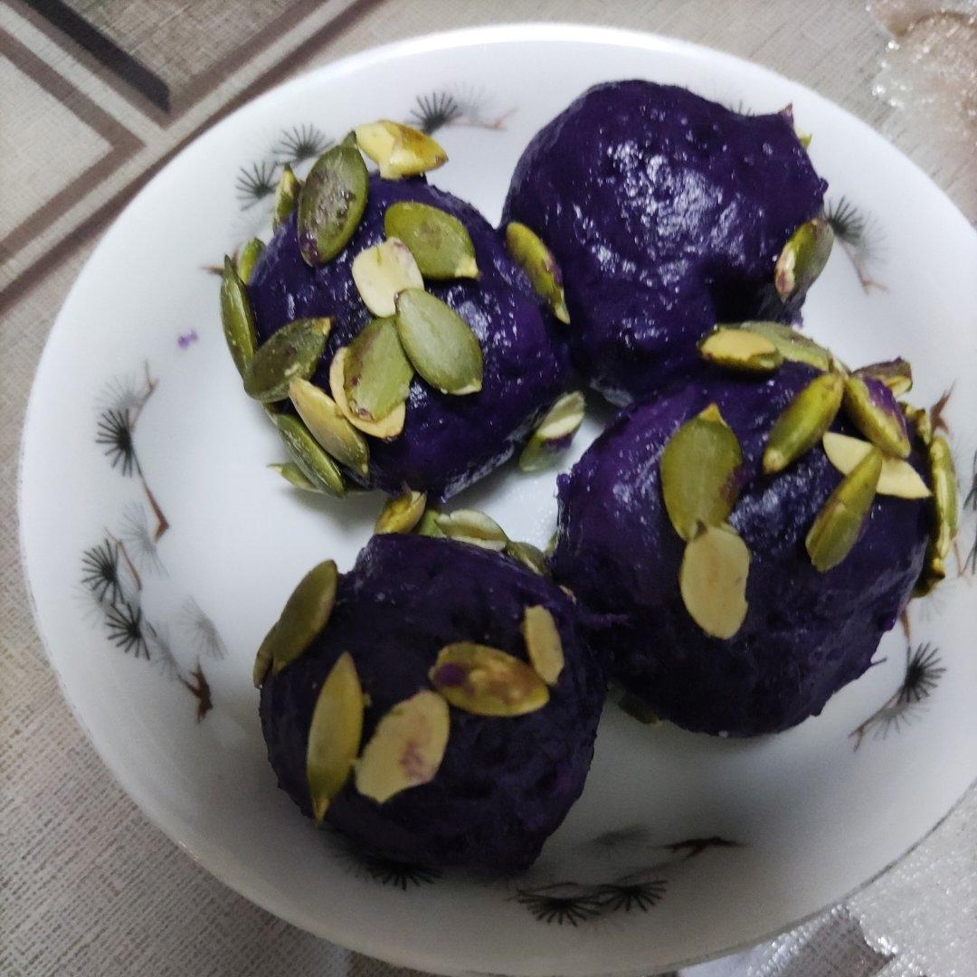 紫薯糯米糍（超简单）