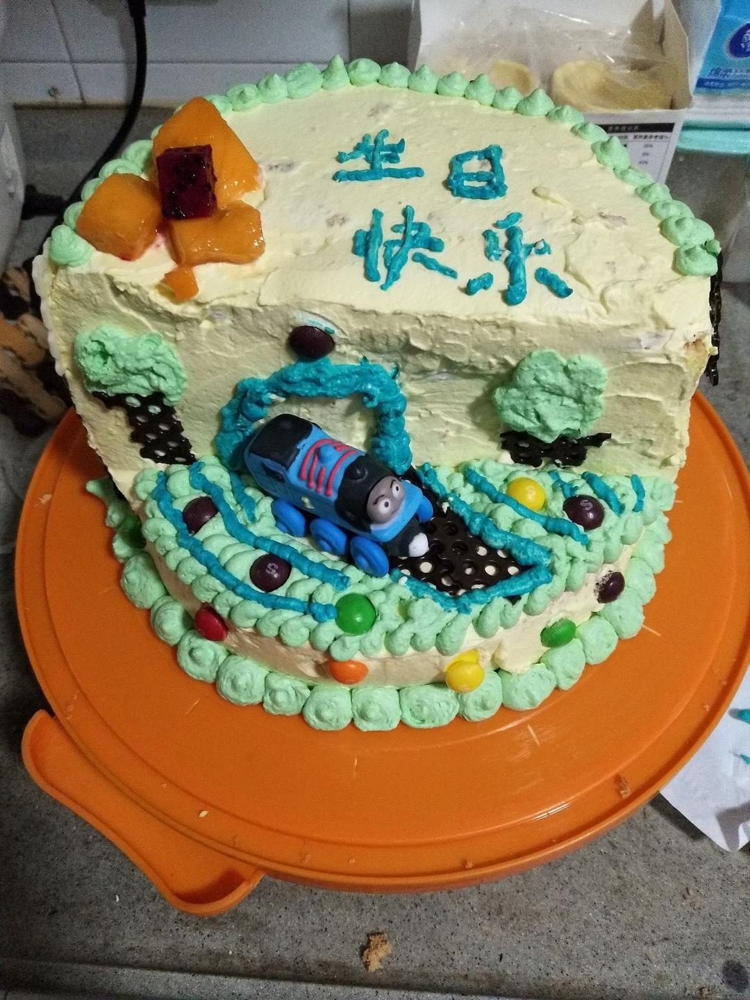 小汽车场景生日蛋糕