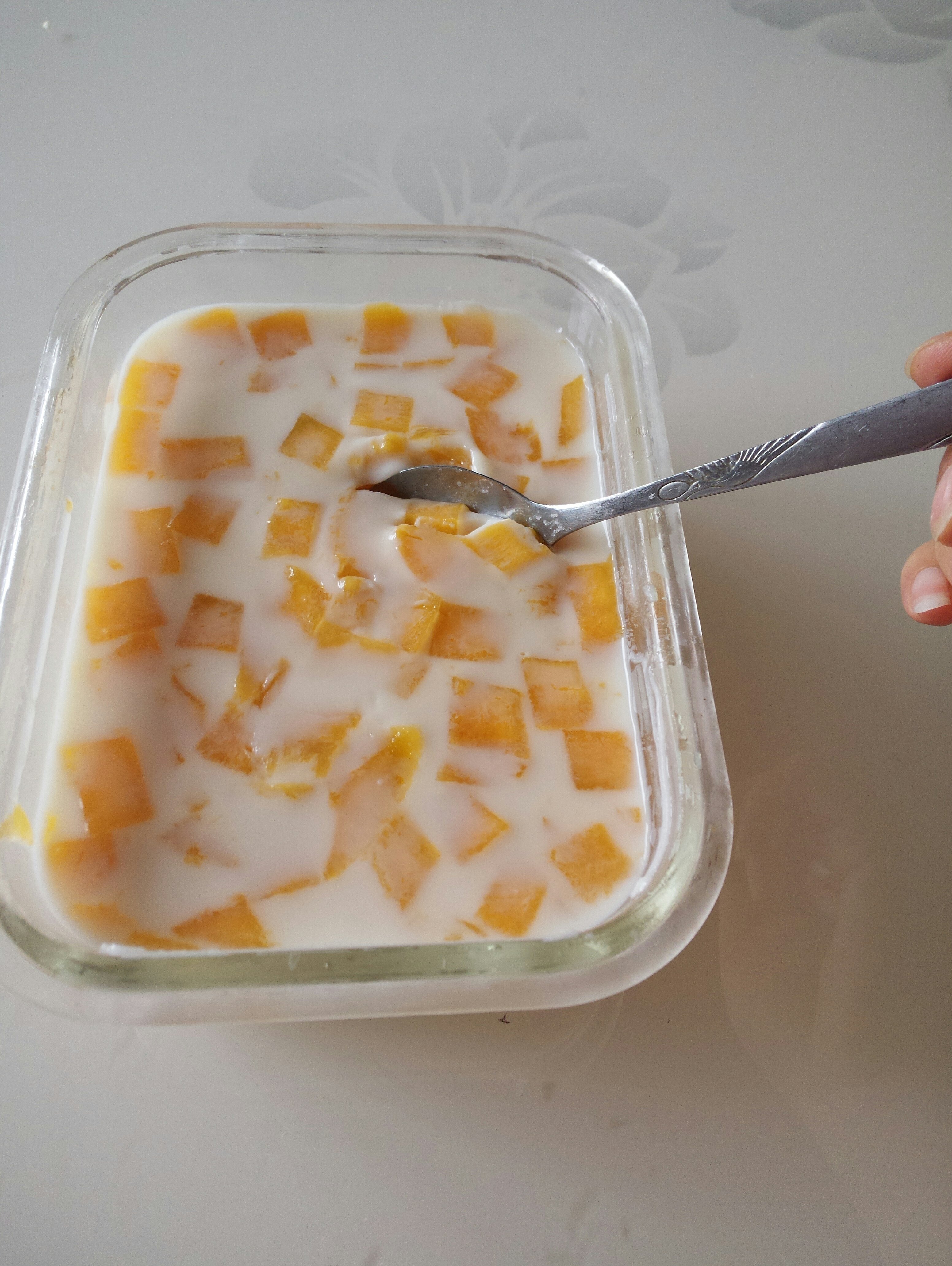 芒果鱼胶奶冻的做法