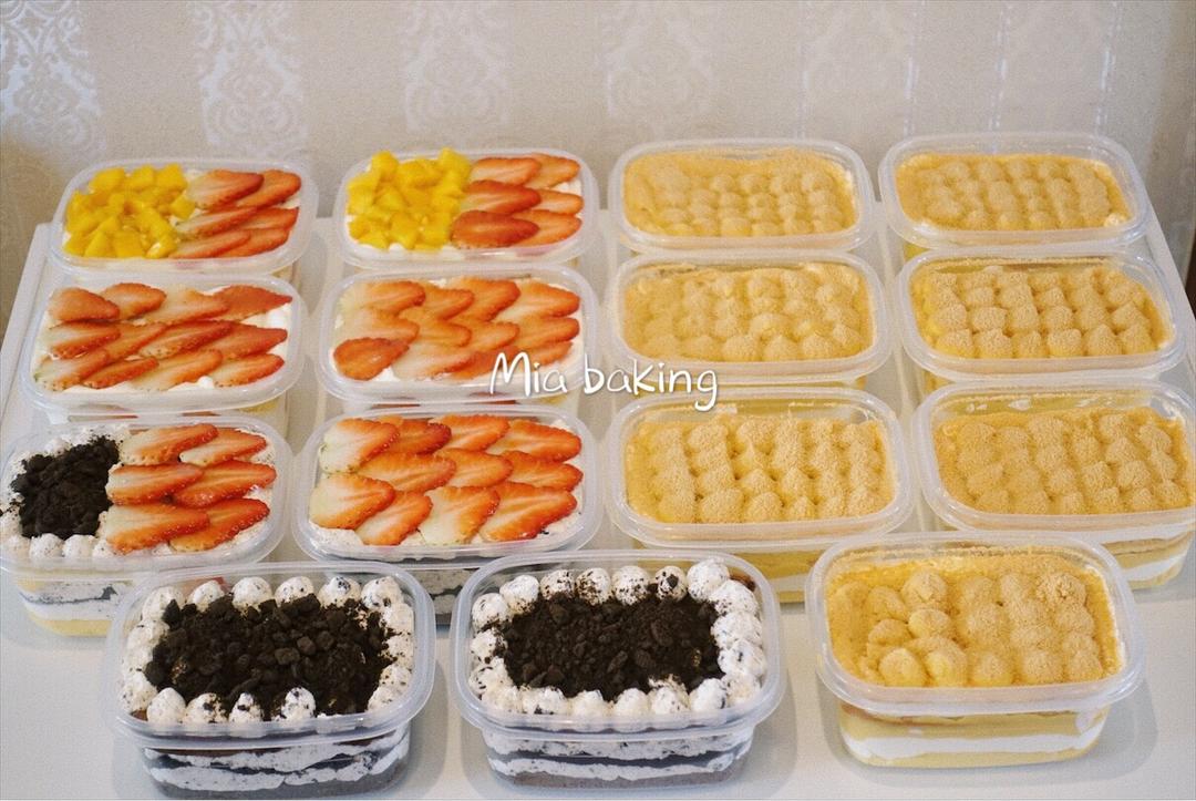 简单快手的便当饭盒水果盒子蛋糕