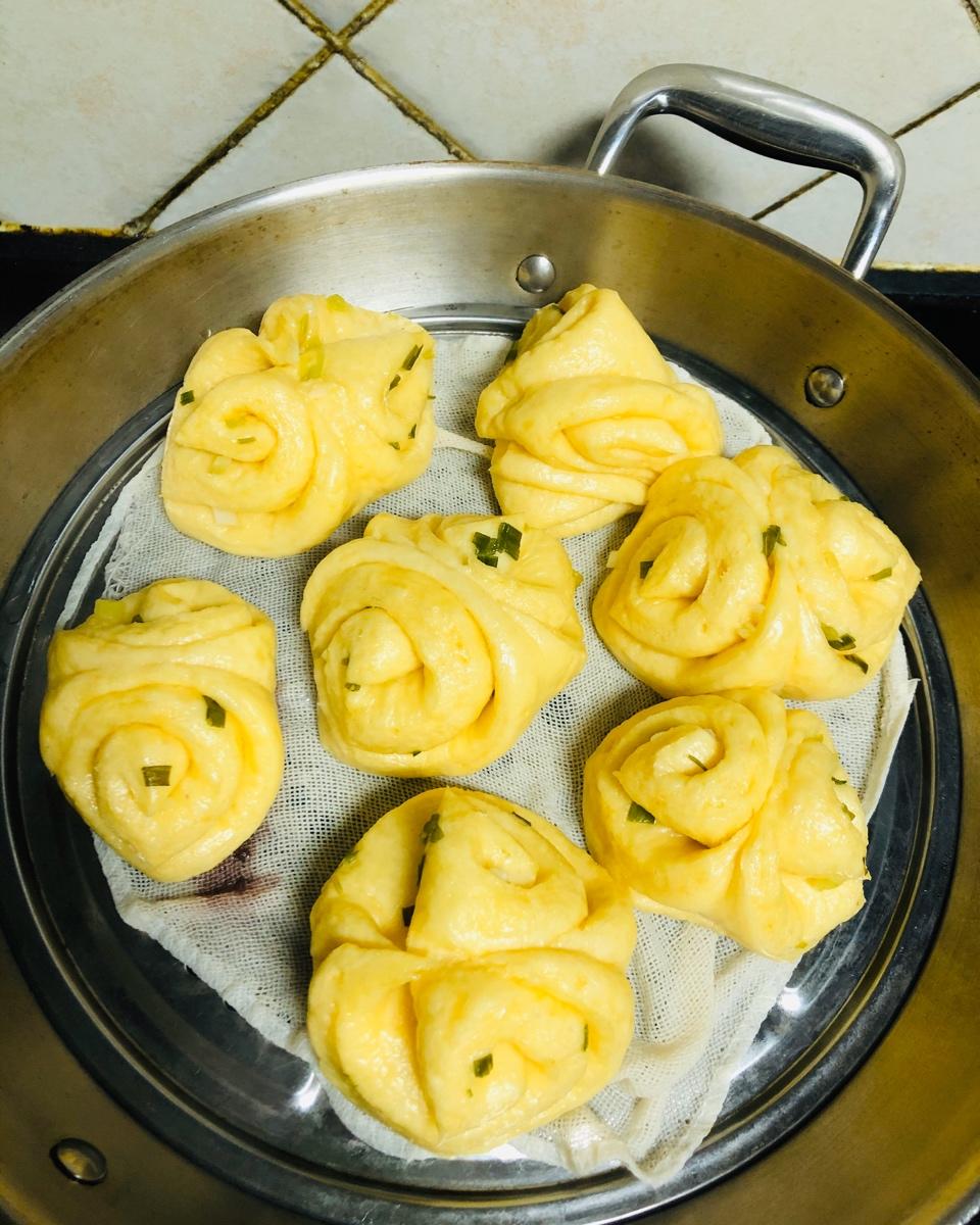 南瓜花卷馒头
