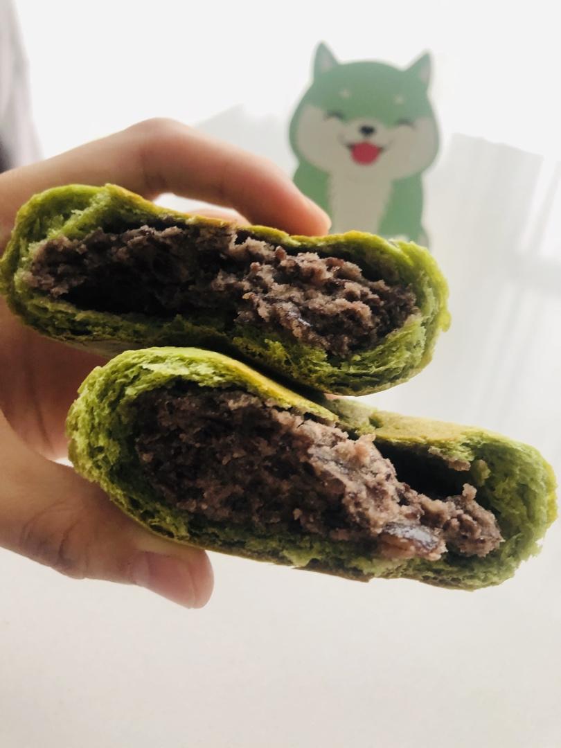 日式抹茶红豆饼