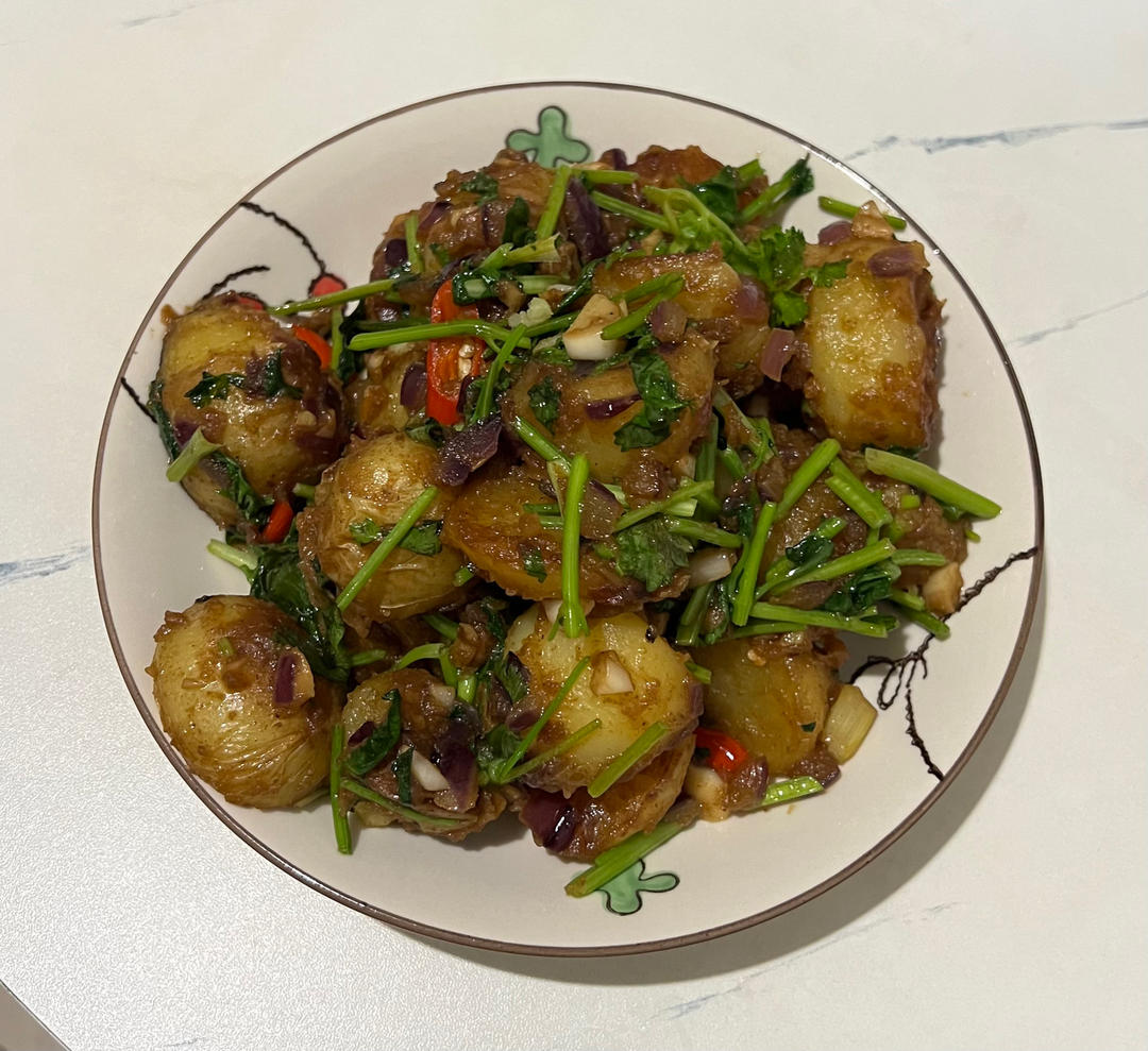 孜然香辣煎小土豆