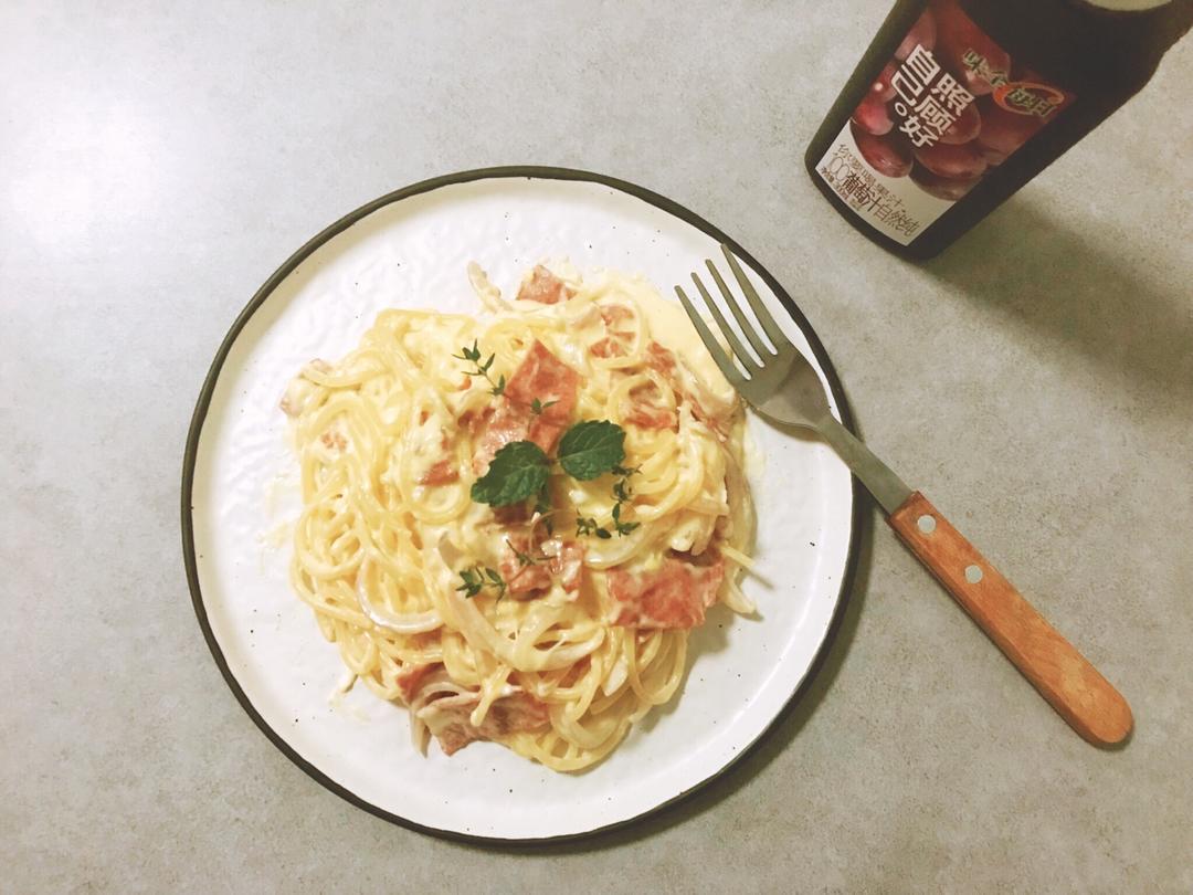超简单的奶汁培根意面Carbonara