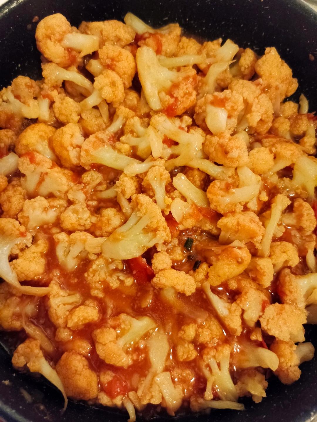 西红柿炒菜花（夏季开胃菜）