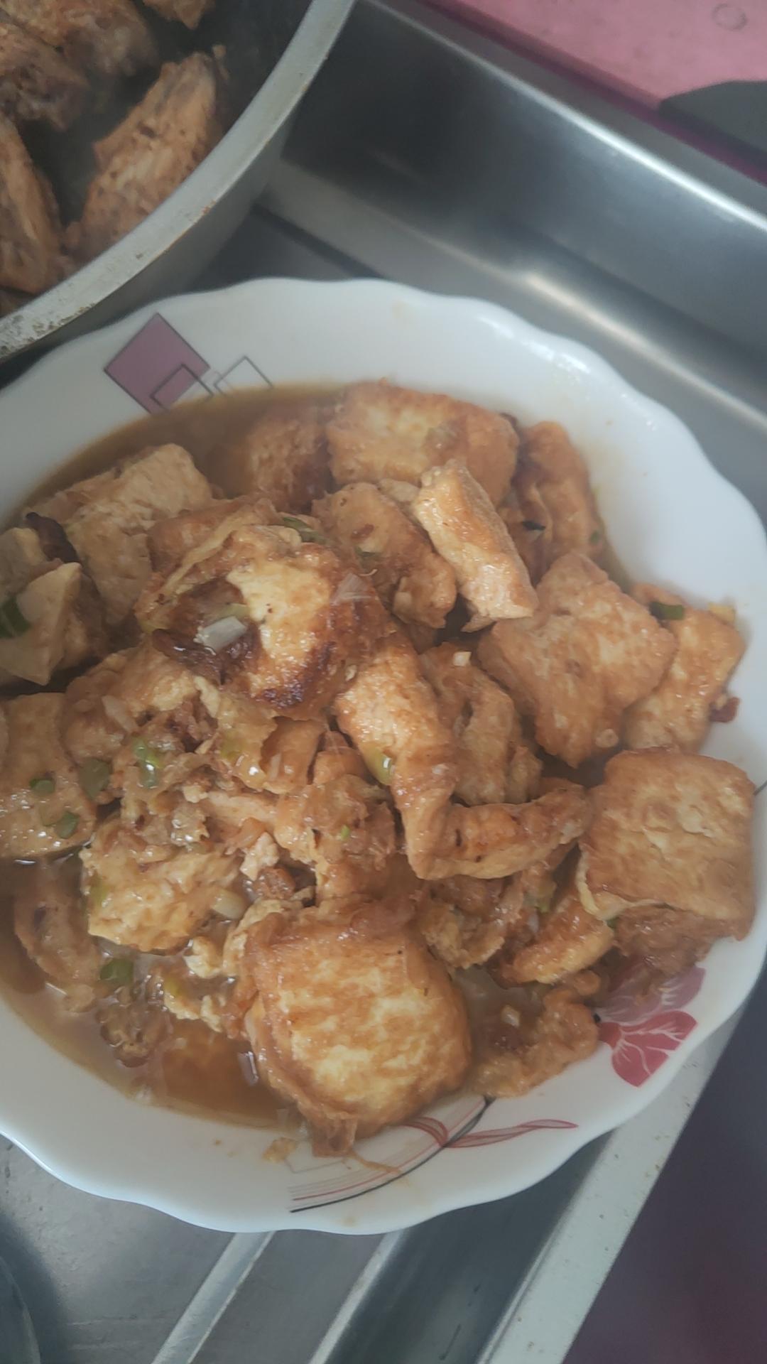 焖煎豆腐