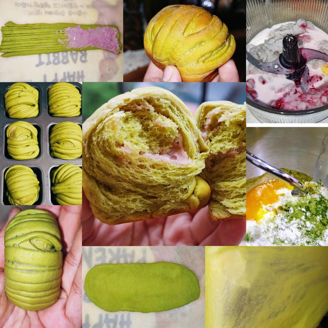 抹茶鲜奶芋泥小吐司🍵松软奶香🌱小清新