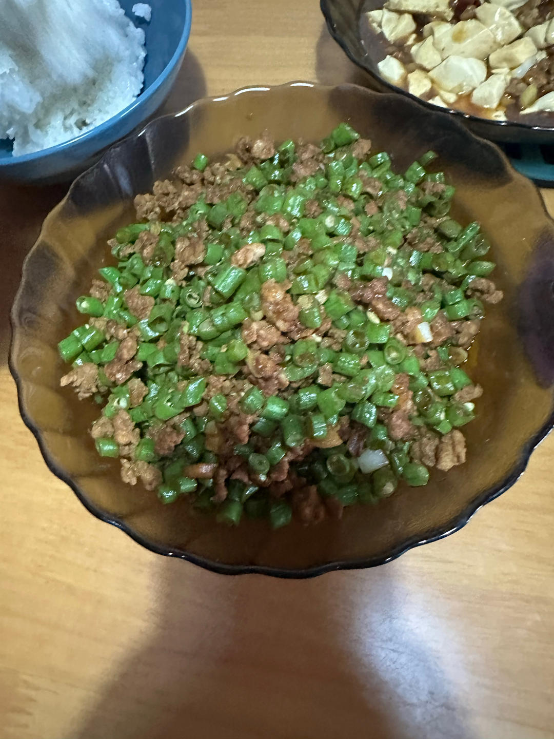 肉沫豆角下饭菜