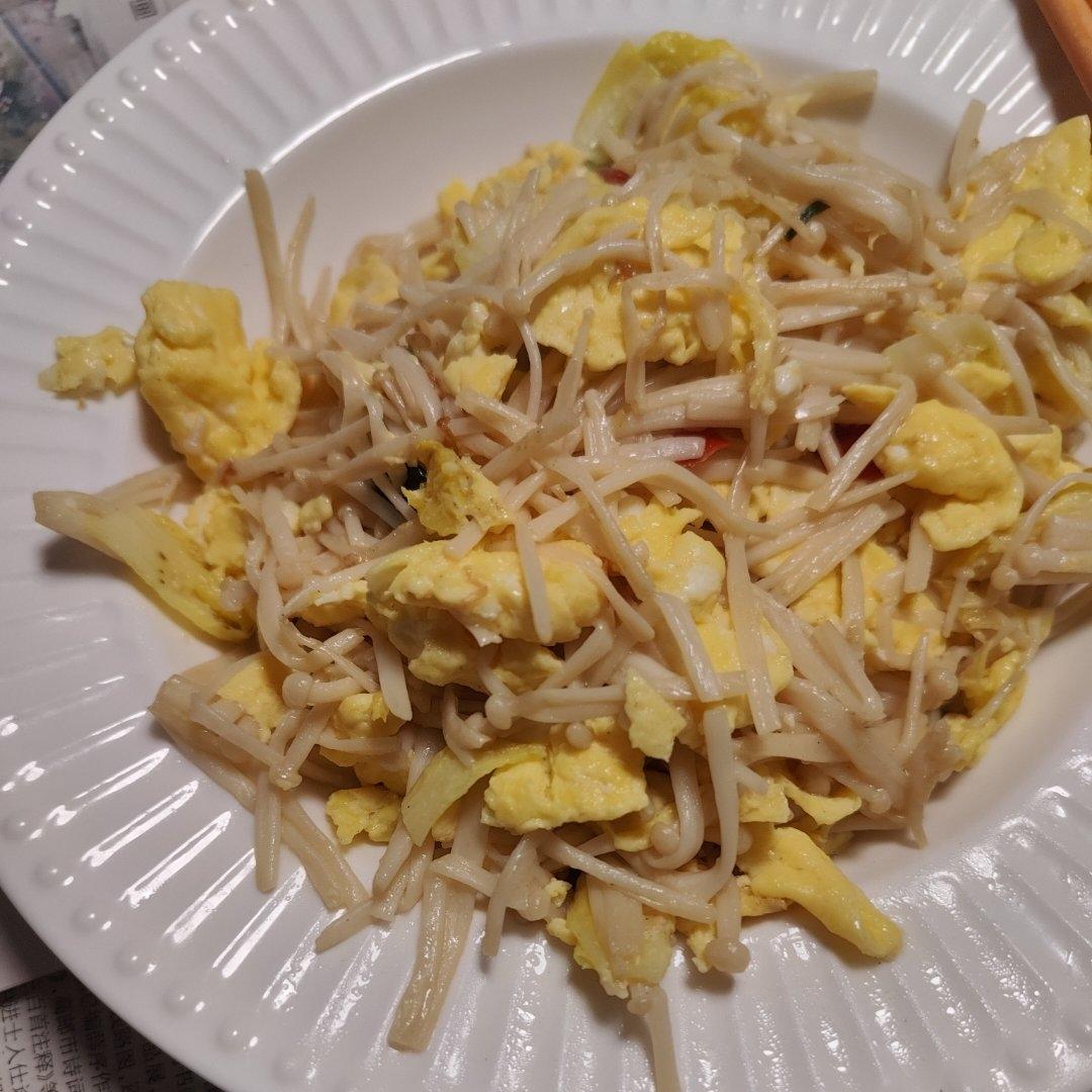 金针菇炒鸡蛋