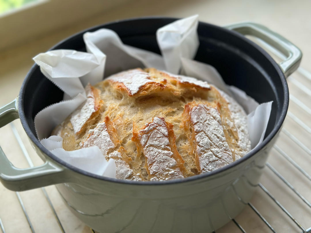 北鼎铸铁锅食谱｜外焦里嫩的原味欧包