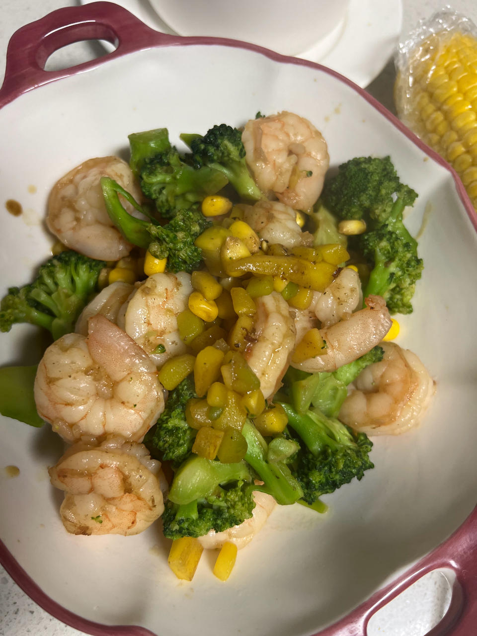 什锦玉米粒虾仁🍤🌽🥕