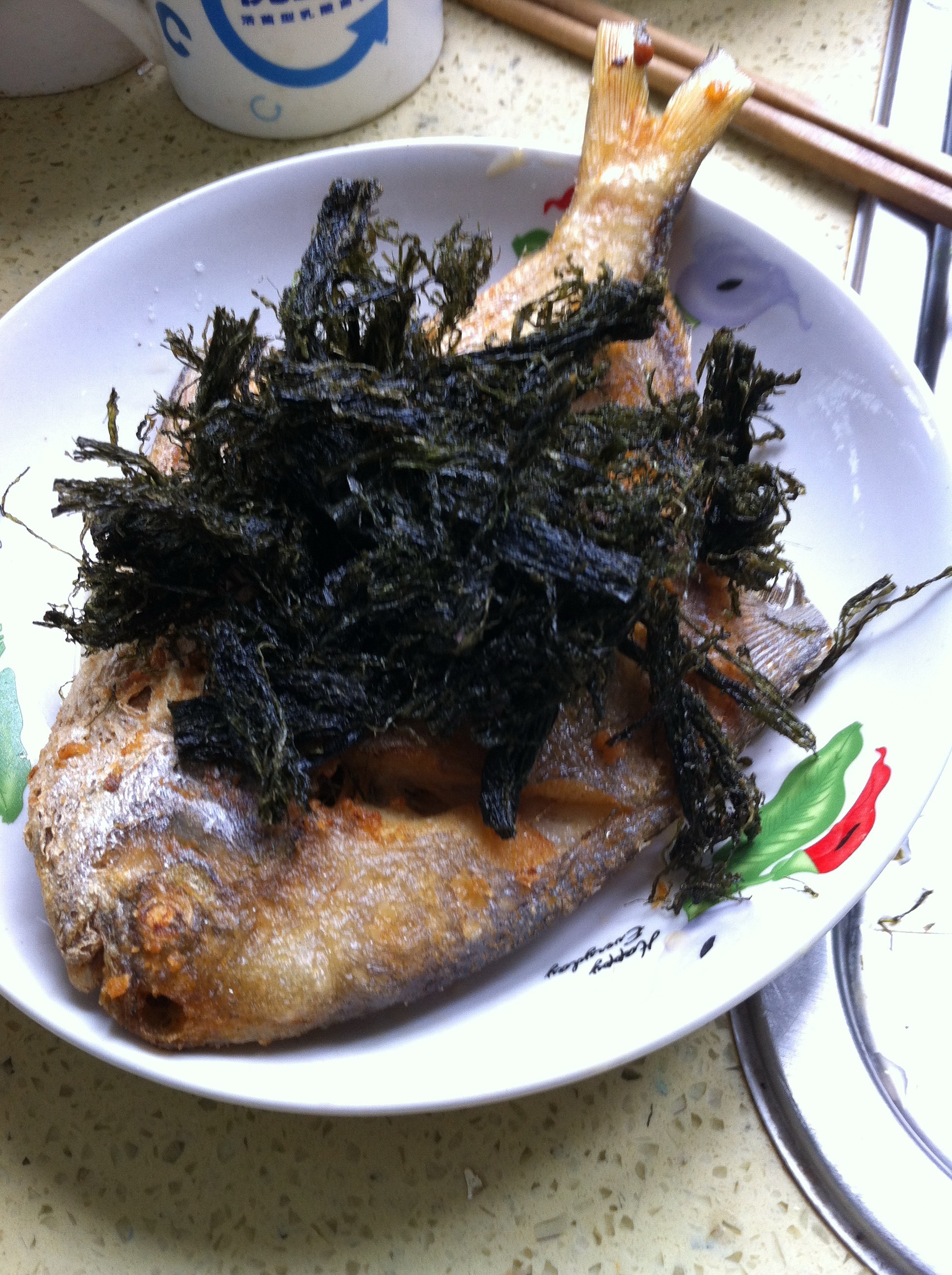 苔条鲳鱼的做法