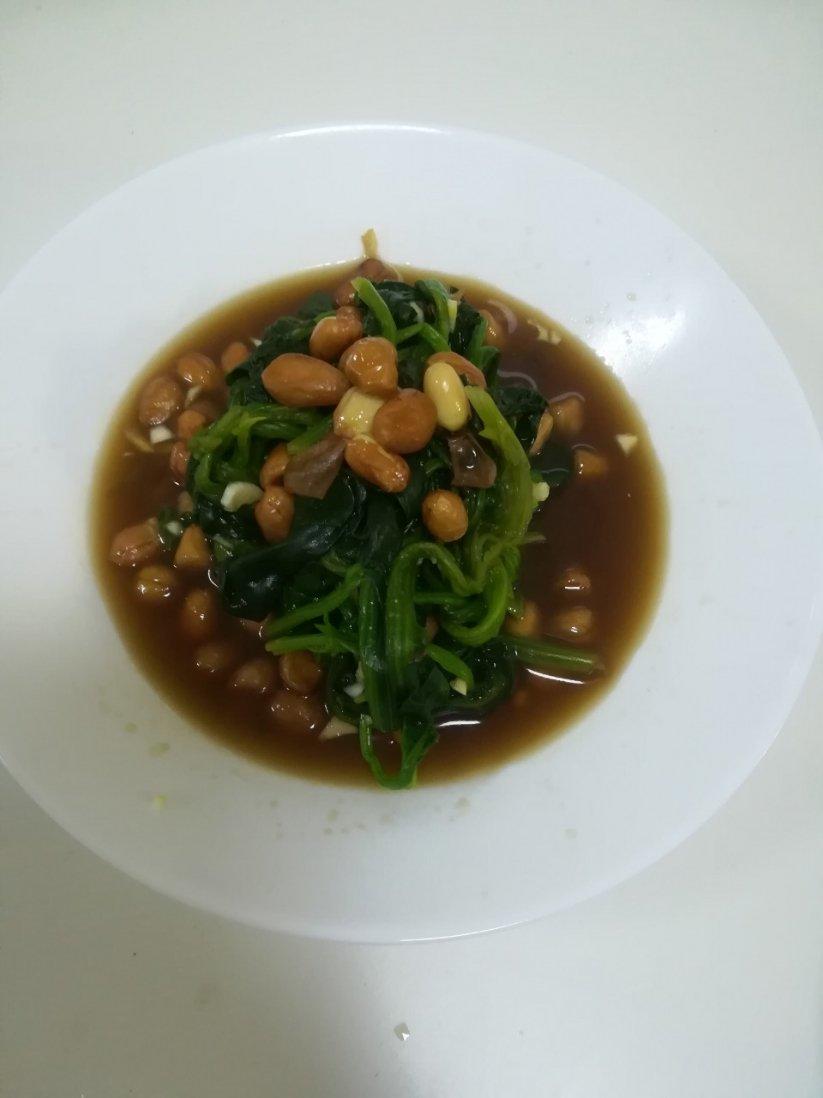 陈醋菠菜花生米