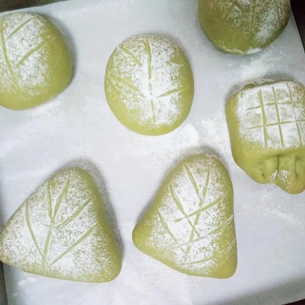 抹茶红豆软面包