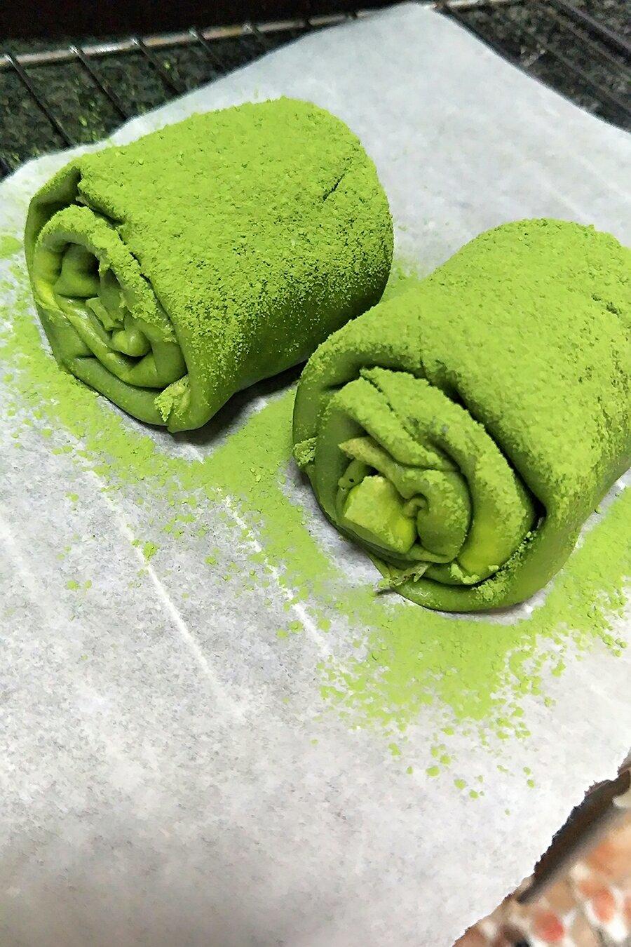 网红食谱│抹茶毛巾卷