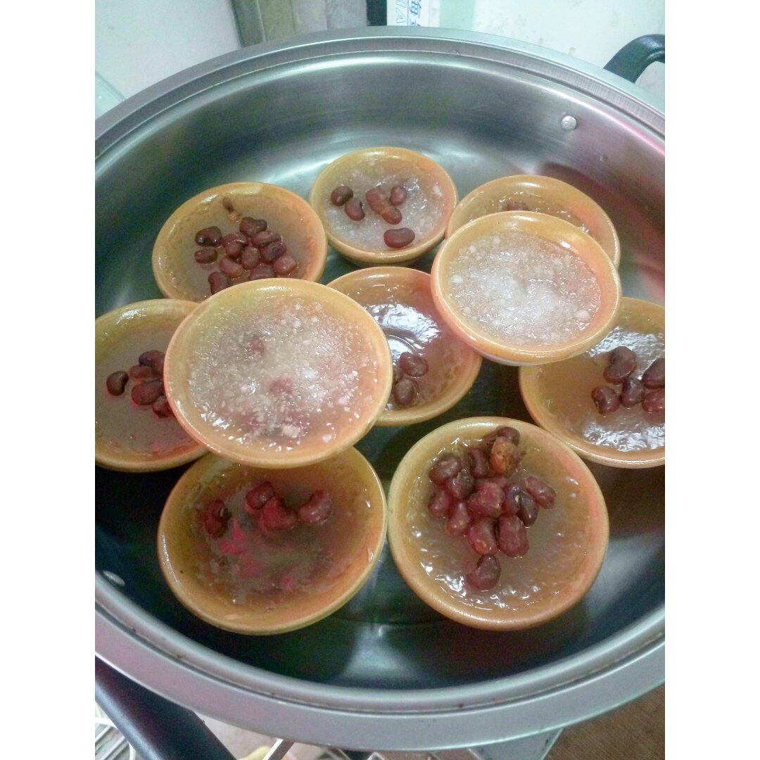 yezi22做的红豆水晶钵仔糕