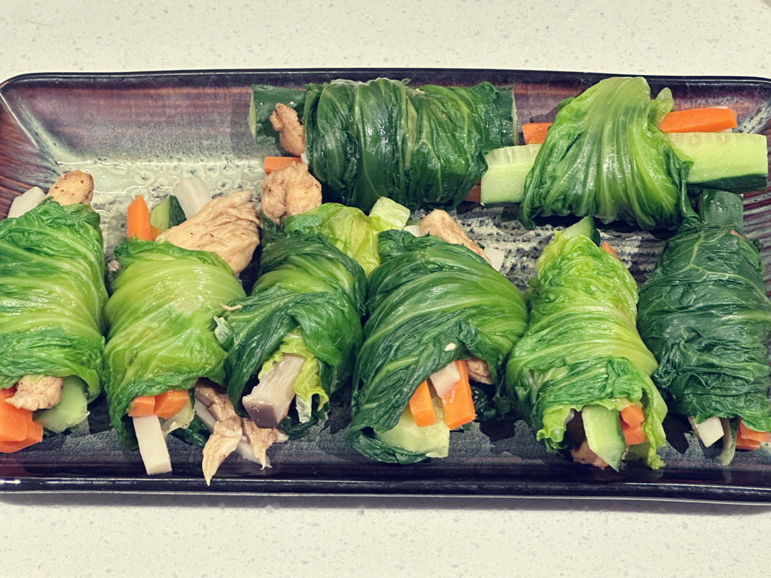 越吃越掉称‼️清脆爽口的生菜鸡柳卷〰️减脂餐