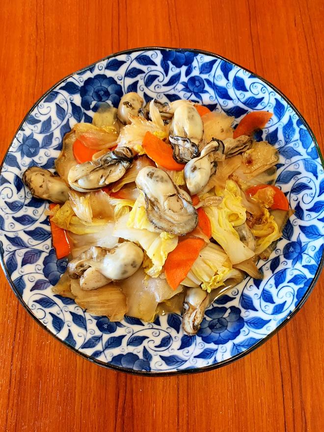 白菜炒蛎蝗的做法
