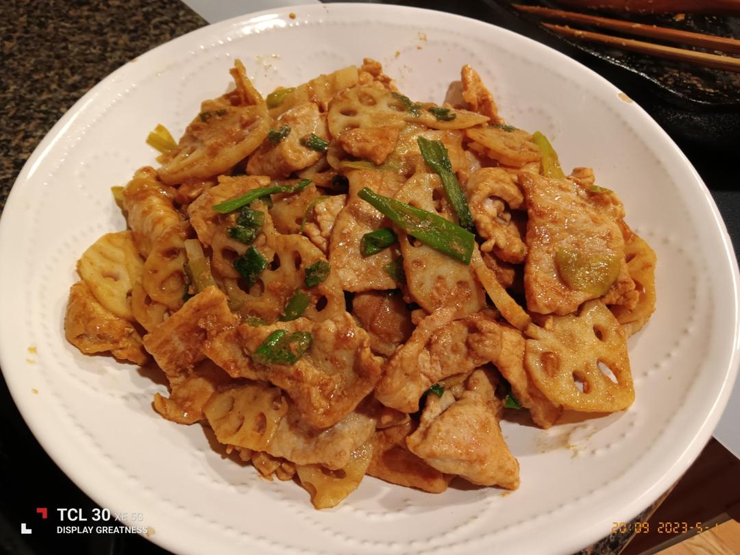 肉片炒藕