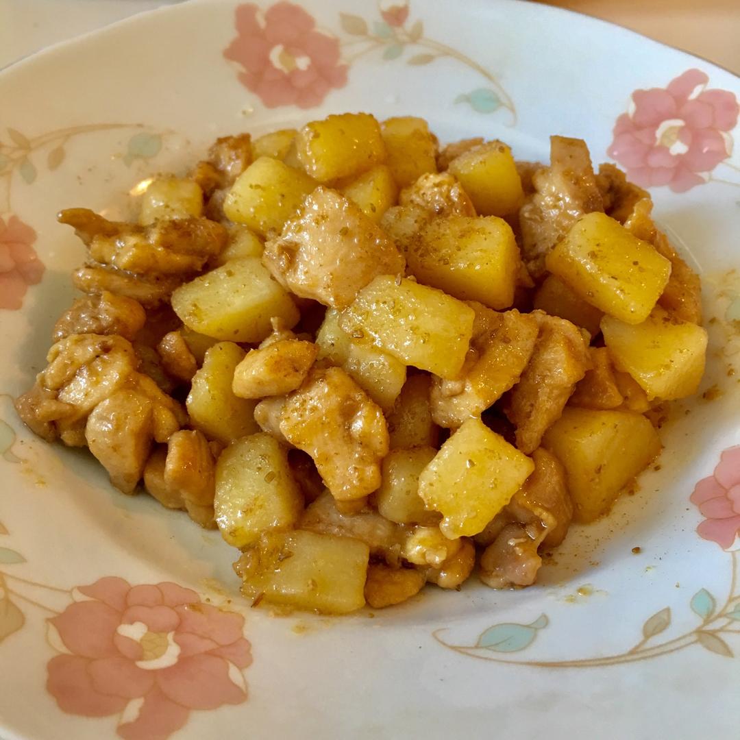 孜然鸡肉土豆丁