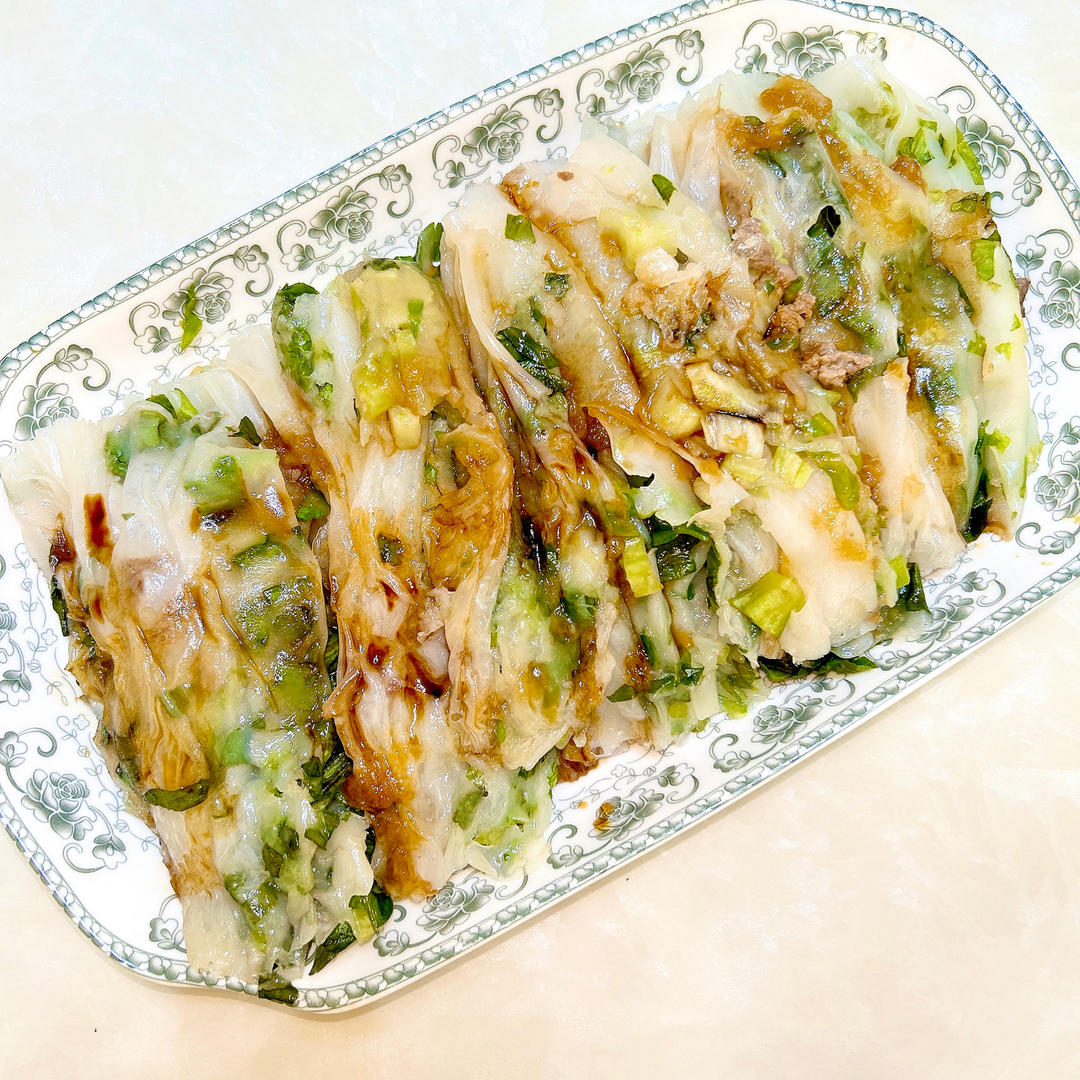 菜心牛肉肠粉