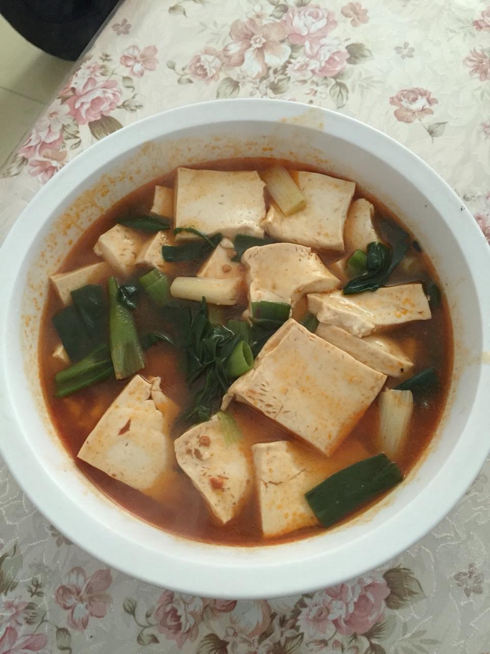 ki大玉儿做的香辣胡葱炖豆腐 冬至菜