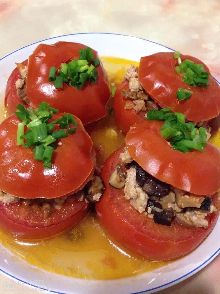 香菇肉沫番茄的做法 步骤6