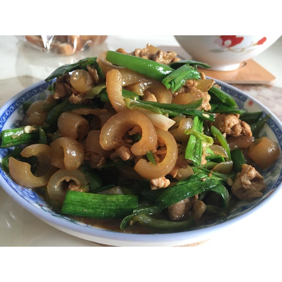 爆炒肉皮