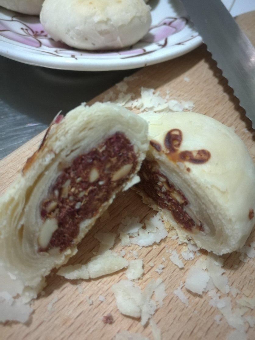 香气四溢的玫瑰鲜花饼（自制花酱）