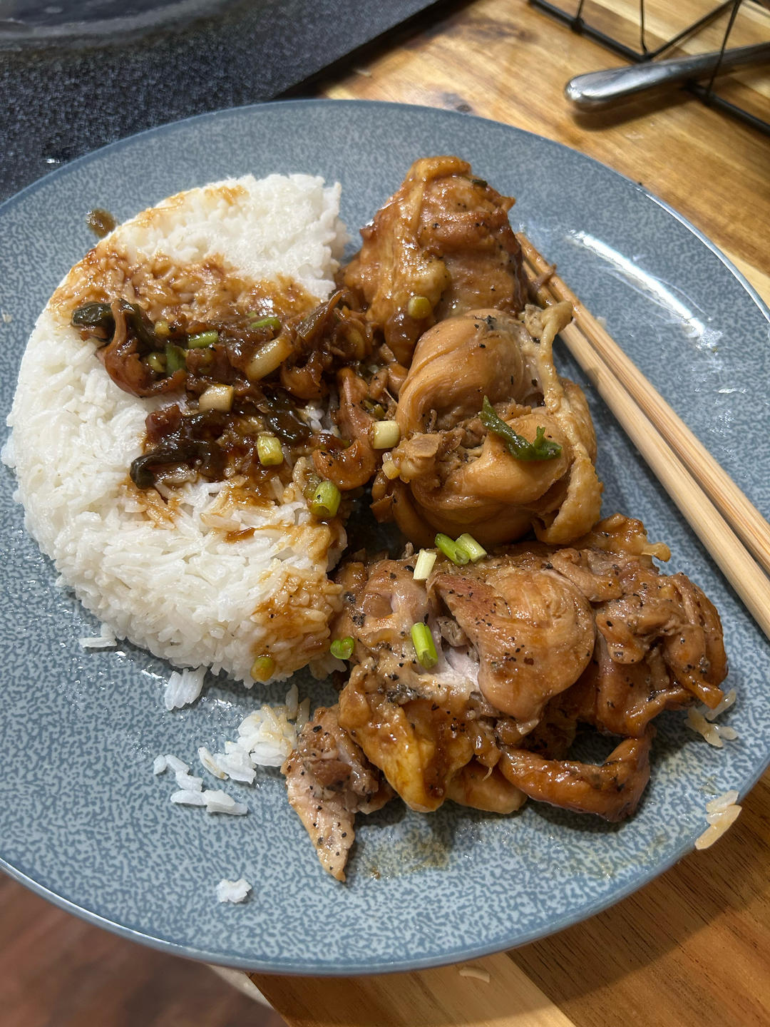 不放一滴油的照烧鸡腿饭