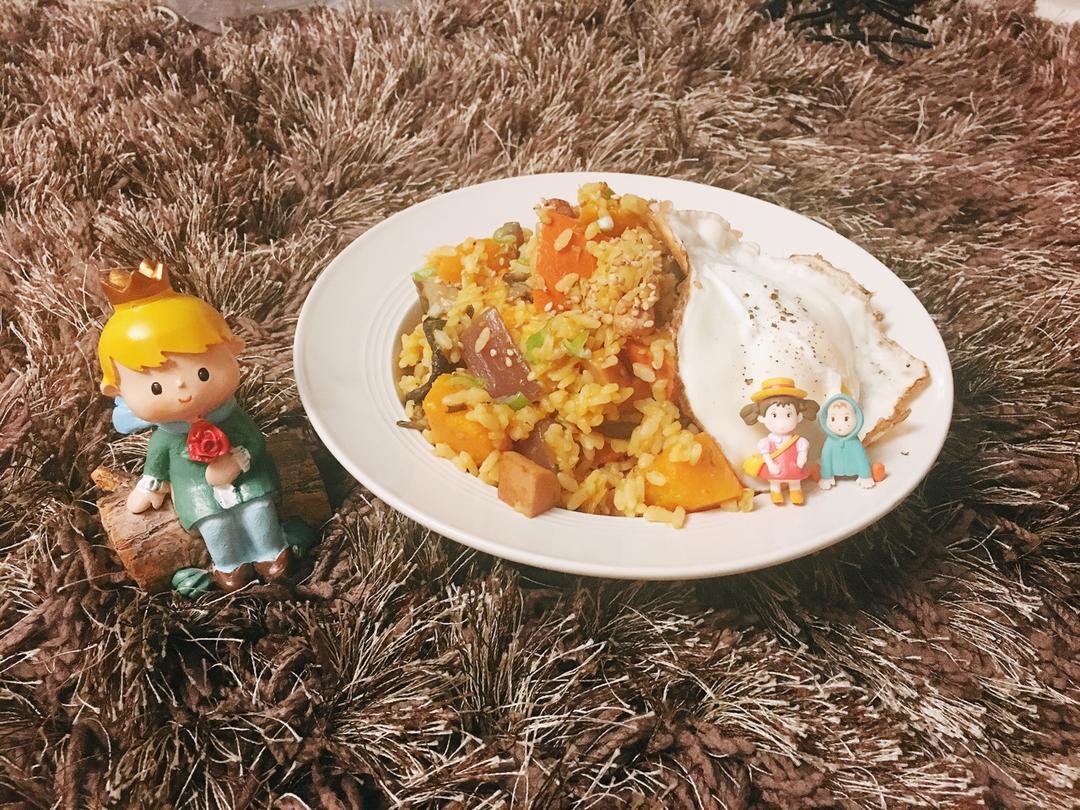 美味到不行的南瓜饭
