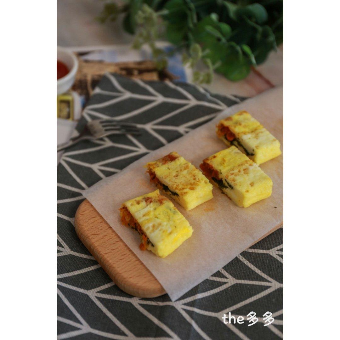 几乎无油却超嫩的海苔肉松鸡蛋卷（之消耗少量蛋白）