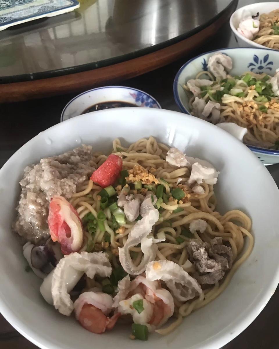 葱花干拌面