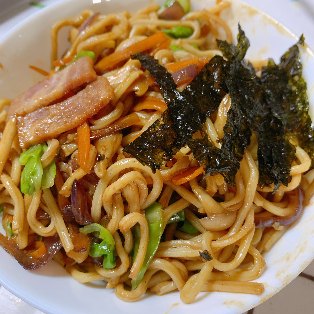 晶豆豆做的焼きそば日式酱油炒面