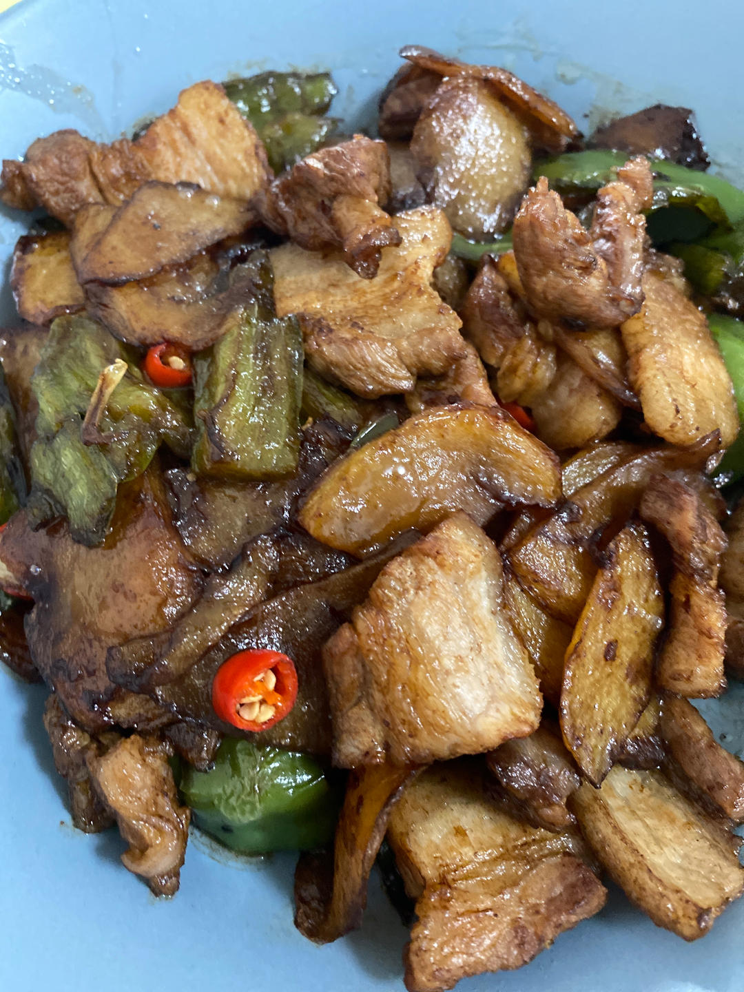 五花肉干煎土豆