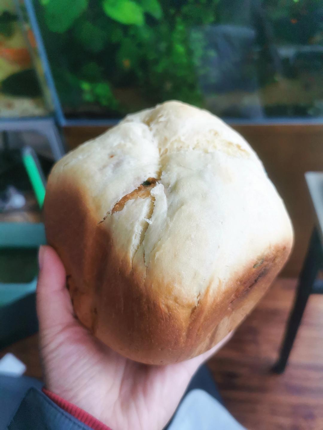 面包机做香葱肉松吐司