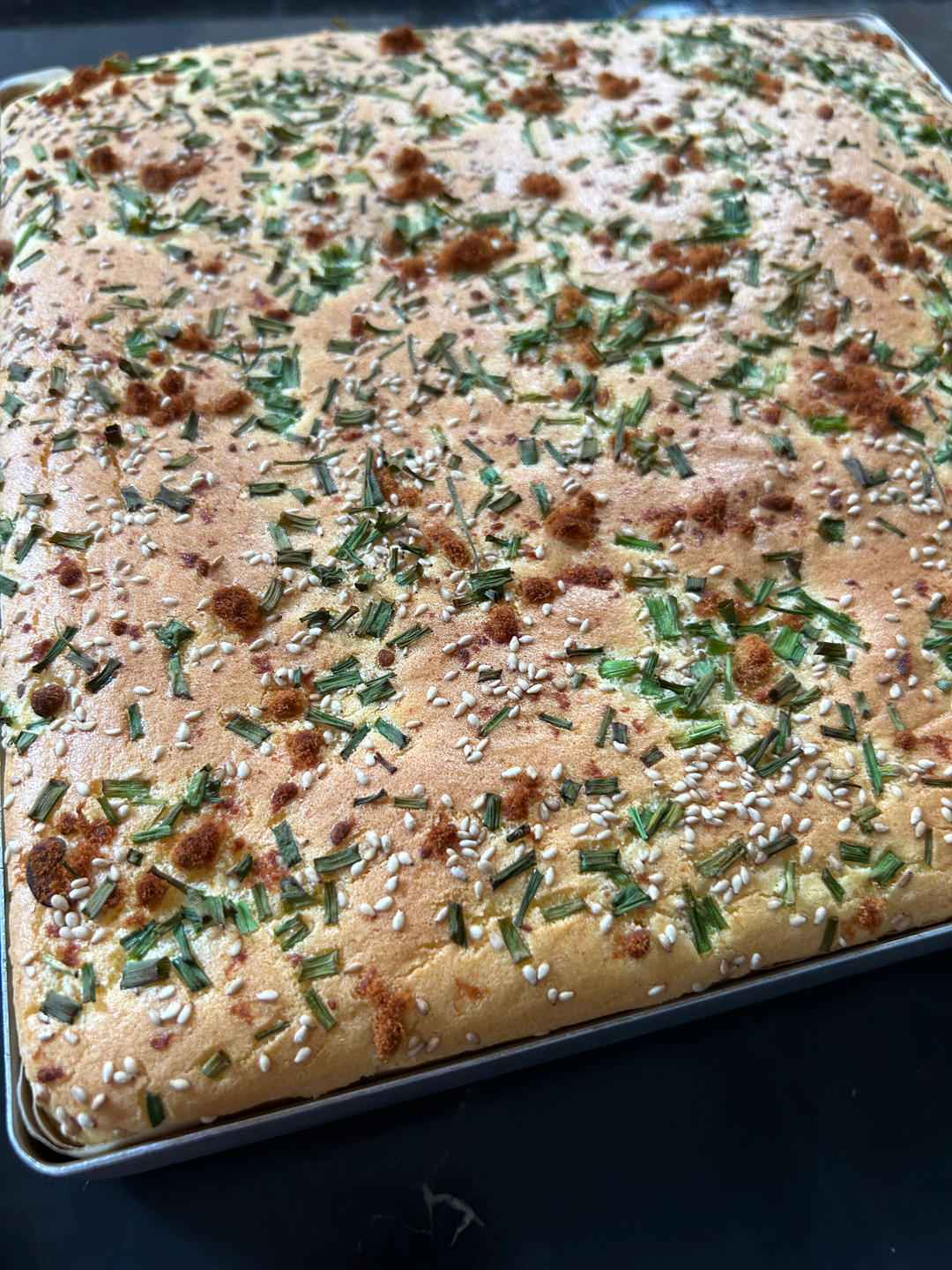 香葱海苔肉松芝麻蛋糕卷